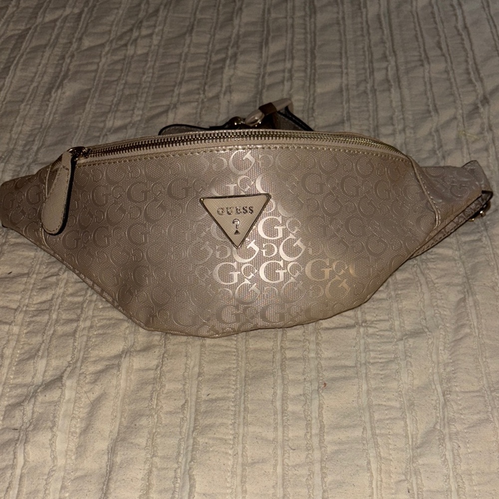 Guess Tan Crossbody Bag with Iconic Design